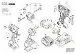 Bosch 3 601 JA1 T01 Gds 14,4 V-Li Impact Wrench 14.4 V / Eu Spare Parts